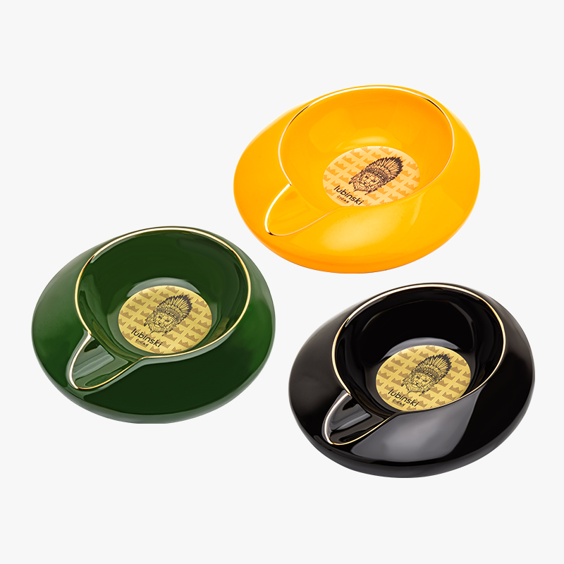 LUBINSKI鲁宾斯基 雪茄烟灰缸创意时尚陶瓷便携式单槽家用办公室大容量持灰 YJA-20049