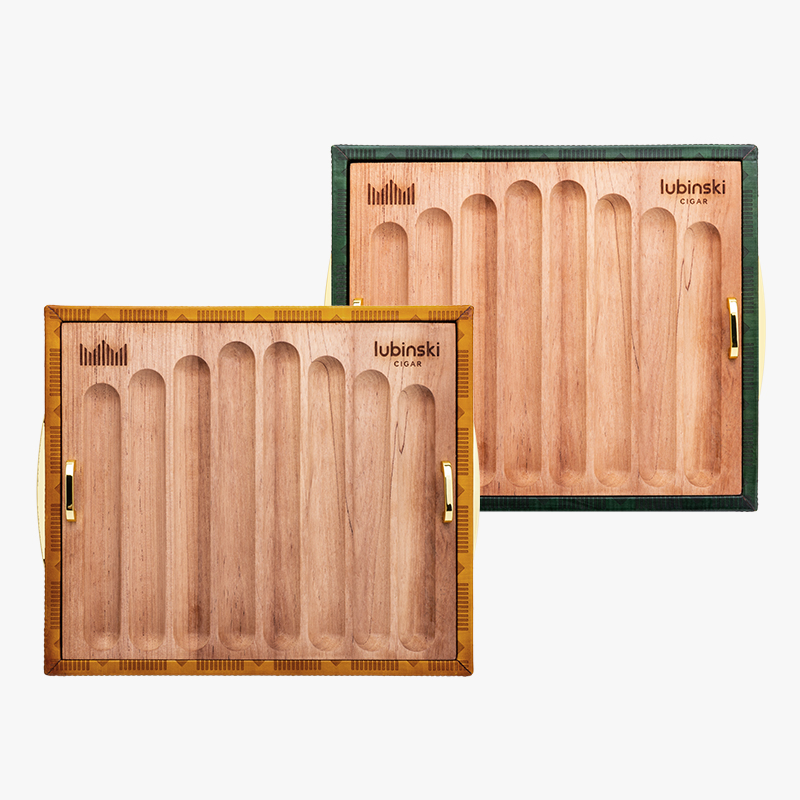 LUBINSKI鲁宾斯基 雪茄托盘式双层实木雪松木防虫便捷收纳烟盒 YJA-13044