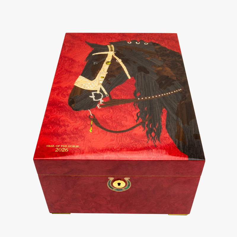 LUBINSKI鲁宾斯基 生肖马年高级雪茄保湿盒烟盒大容量限量 YJA-60058马年限量版