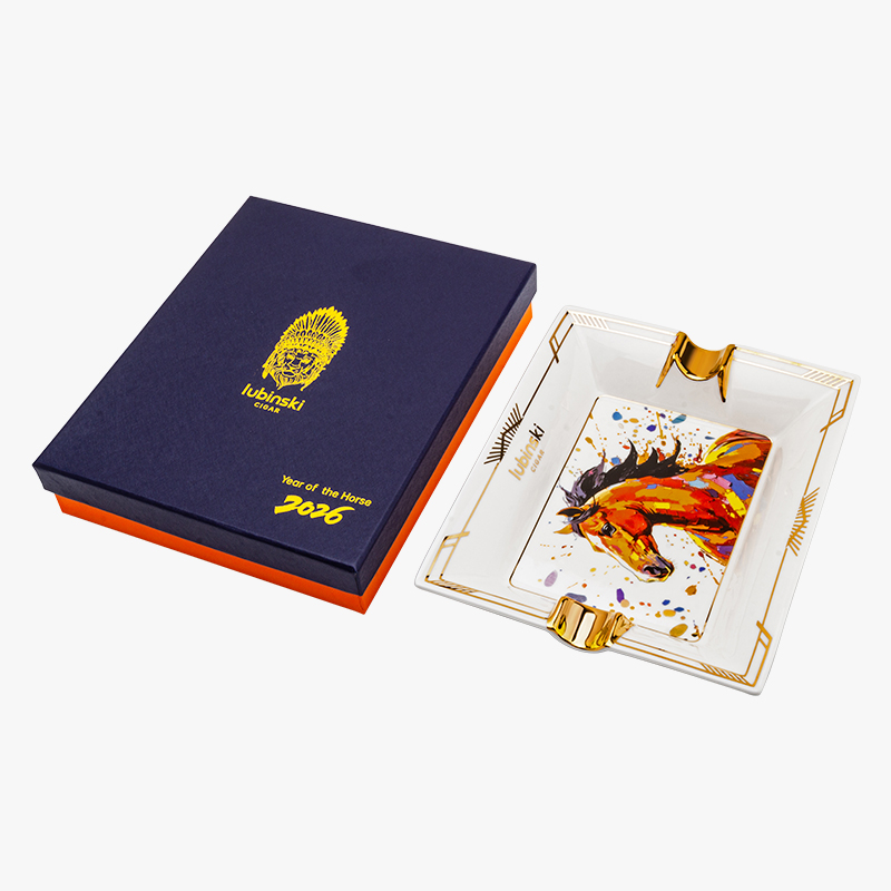 LUBINSKI鲁宾斯基 雪茄烟灰缸 马年生肖创意家居双槽烟缸 YJA-20053 HORSE